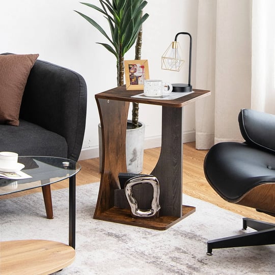 gymax-side-table-2-tier-sofa-couch-table-compact-c-shape-end-table-brown-wood-1