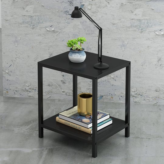 hafenpo-black-metal-nightstand-2-shelf-multipurpose-end-table-sturdy-1