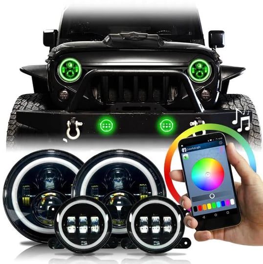 halo-rgb-color-projector-led-headlights-fog-lights-kit-for-wrangler-jk-2007-2017-1