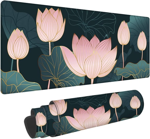 hanazaoa-golden-lotus-gaming-mouse-pad-large-mouse-mat-xl-desk-mat-extended-mouse-mat-non-slip-lapto-1