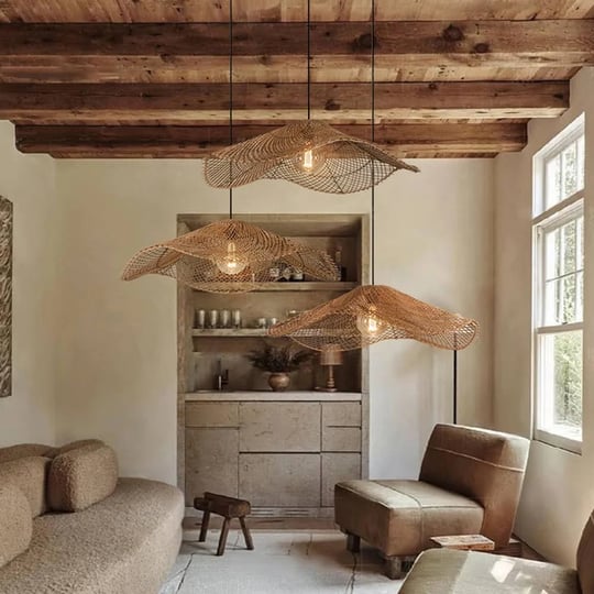 handwoven-straw-hat-restaurant-pendant-light-wabi-sabi-style-rattan-chandelier-1