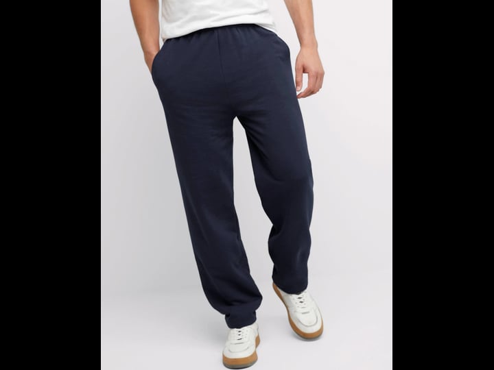hanes-comfortsoft-ecosmart-mens-fleece-sweatpants-navy-1