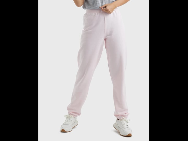 hanes-comfortsoft-ecosmart-womens-cinch-leg-sweatpants-pale-pink-m-1