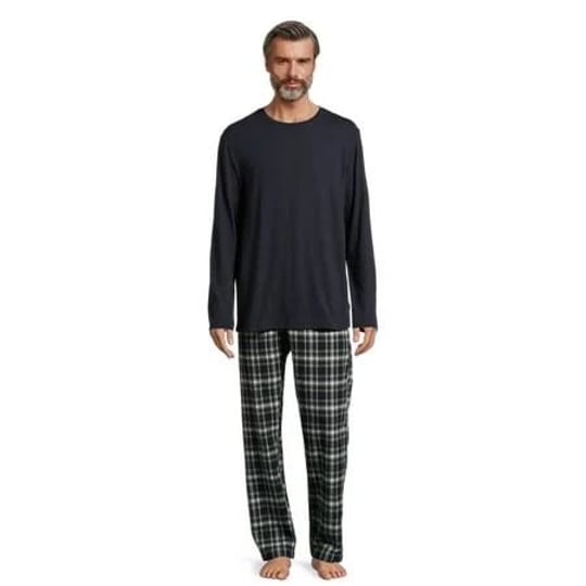 hanes-mens-knit-top-and-flannel-pant-sleep-set-navy-m-1