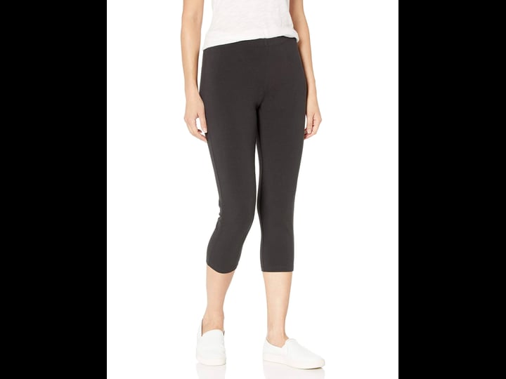 hanes-o9293-womens-stretch-jersey-capri-black-1