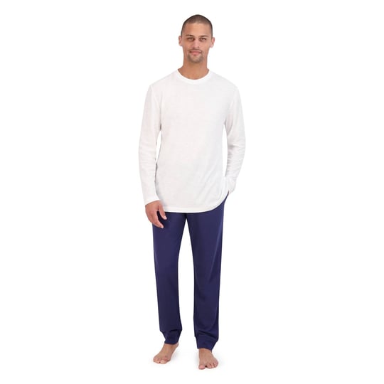 hanes-originals-mens-2pc-super-soft-french-terry-jogger-long-sleeve-slub-crewneck-sleep-pajama-set-w-1