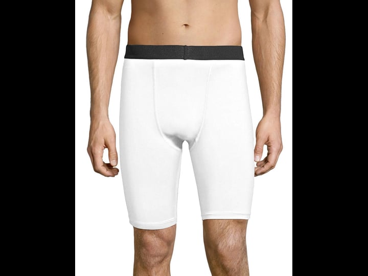 hanes-sport-mens-performance-compression-shorts-true-white-ebony-1