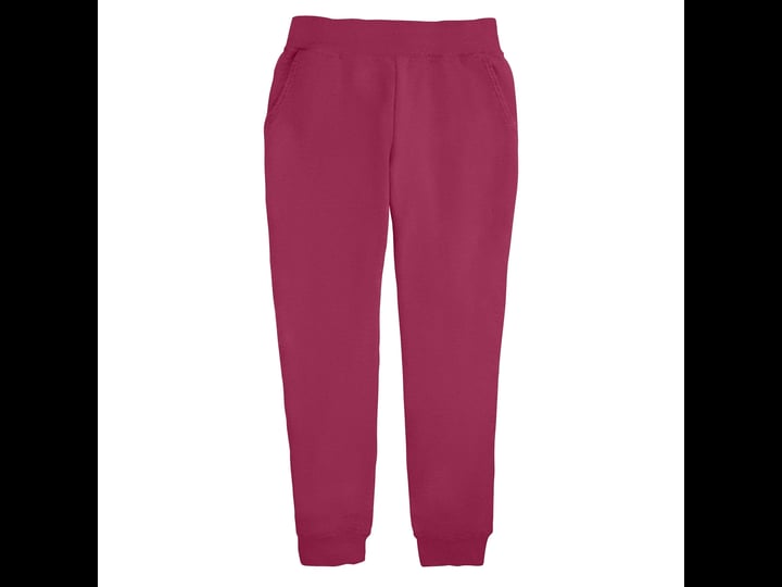 hanes-womens-ecosmart-cotton-blend-fleece-jogger-sweatpants-size-2xl-red-1