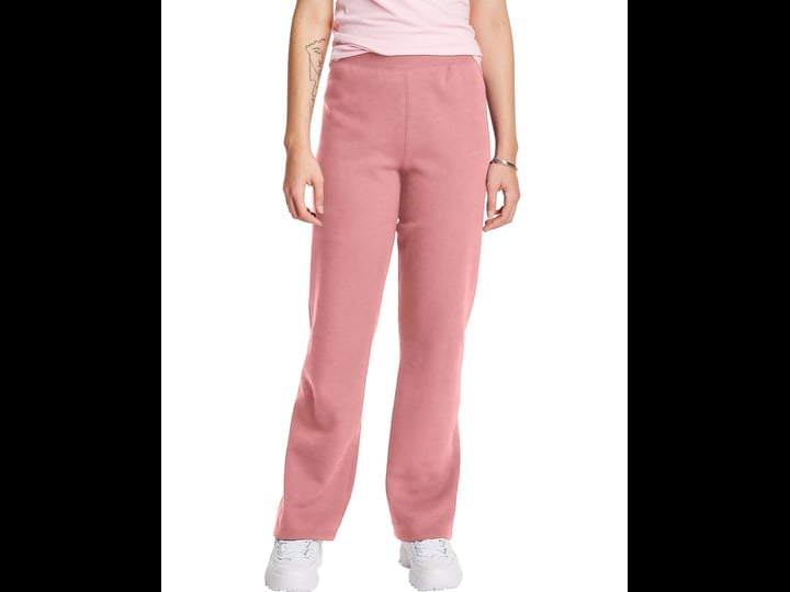 hanes-womens-ecosmart-fleece-sweatpants-adult-unisex-size-xl-pink-1