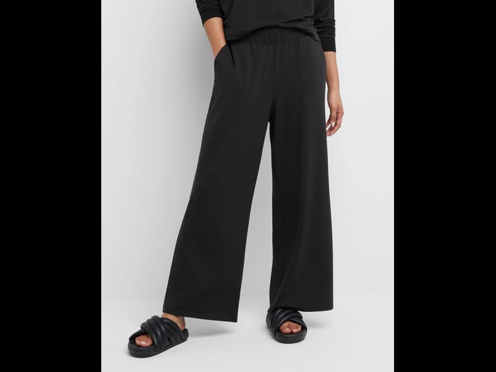 hanes-womens-originals-palazzo-brushed-fleece-sweatpants-flare-leg-pants-28-6