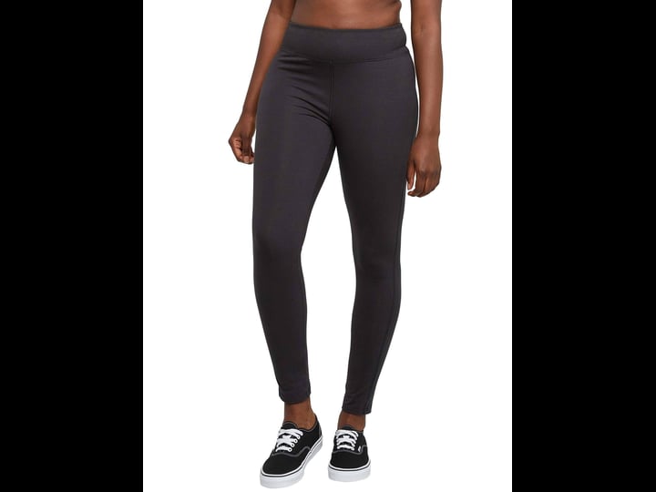 hanes-womens-originals-stretch-jersey-high-rise-leggings-pants-black-size-medium-1