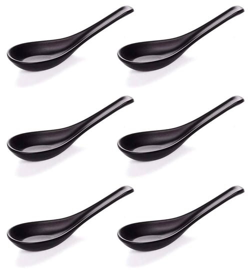 happy-sales-hssp-mblkp6-melamine-soba-rice-spoons-asian-chinese-won-ton-soup-spoons-6-pc-plain-black-1