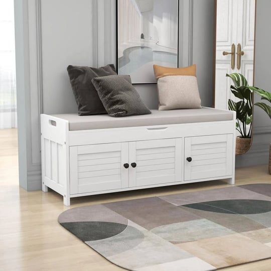 harper-bright-designs-white-entryway-storage-bench-dining-bench-with-shutter-shaped-doors-and-adjust-1