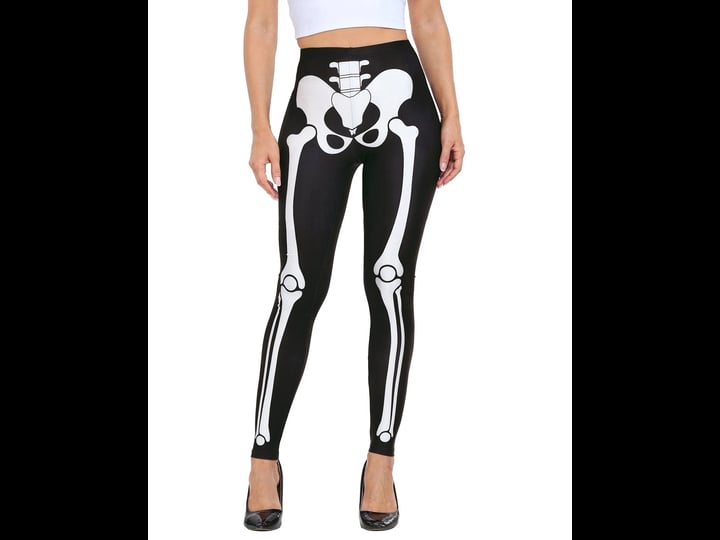 hde-trendy-design-workout-leggings-fun-fashion-graphic-printed-cute-patterns-skeleton-bones-m-womens-1