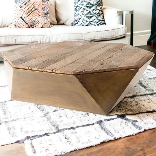 hexagon-hinged-solid-wood-brass-metal-coffee-table-w-storage-1