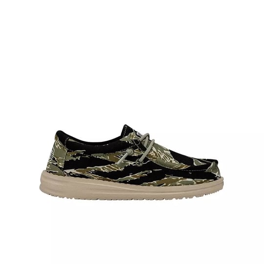 hey-dude-kids-wally-ripstop-camouflage-shoes-boys-size-3-tiger-camo-1