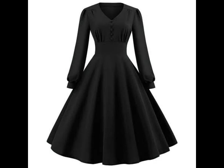 hfyihgf-women-1950s-vintage-cocktail-party-swing-dresses-elegant-long-sleeve-v-neck-buttons-high-wai-1