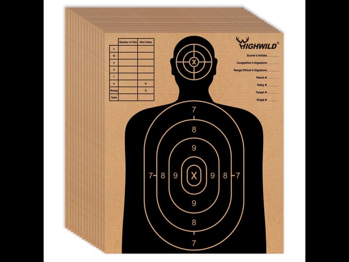 highwild-13-x-16-cardboard-targets-for-shooting-torso-paper-targets-pack-of-1