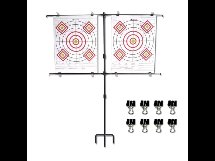 highwild-adjustable-steel-paper-target-stand-with-8-clips-1