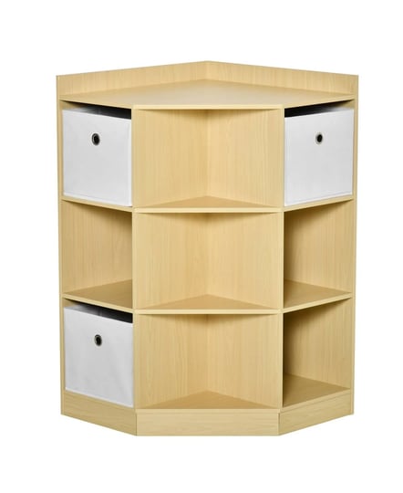 homcom-wooden-kids-cabinet-freestanding-corner-storage-drawer-clothes-1