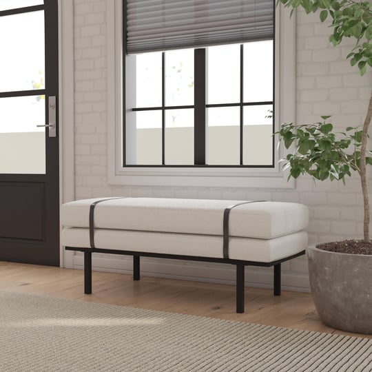 homepop-upholstered-bench-with-metal-base-cream-boucle-1