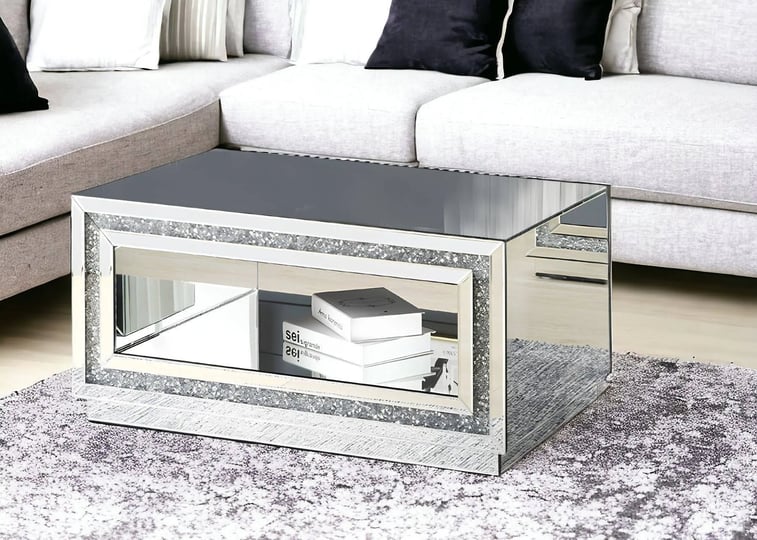 homeroots-35-silver-mirrored-and-manufactured-wood-rectangular-mirrored-coffee-table-with-shelf-1