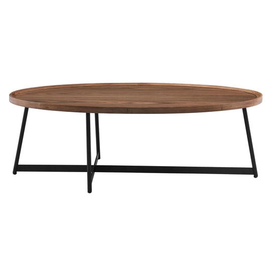 homeroots-modern-elegance-walnut-oval-and-black-coffee-table-1