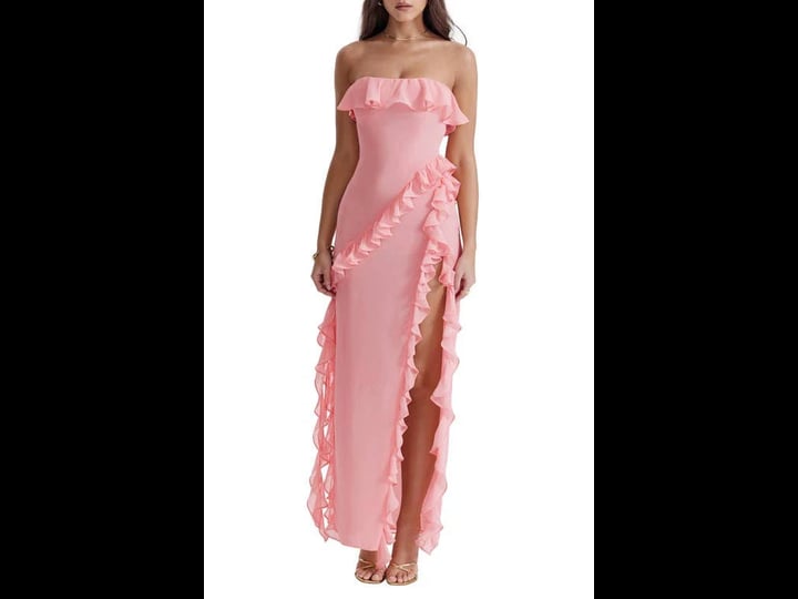 house-of-cb-womens-apricot-sarina-ruffle-trimmed-woven-maxi-dress-m-1