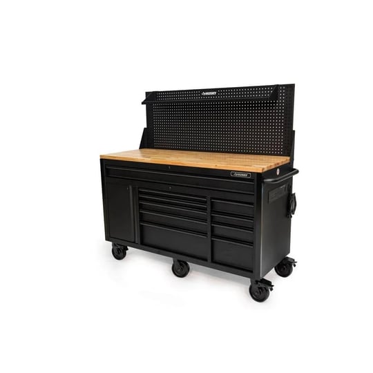 husky-61-in-w-x-26-in-d-heavy-duty-10-drawer-1-door-mobile-workbench-with-hardwood-top-pegboard-and--1