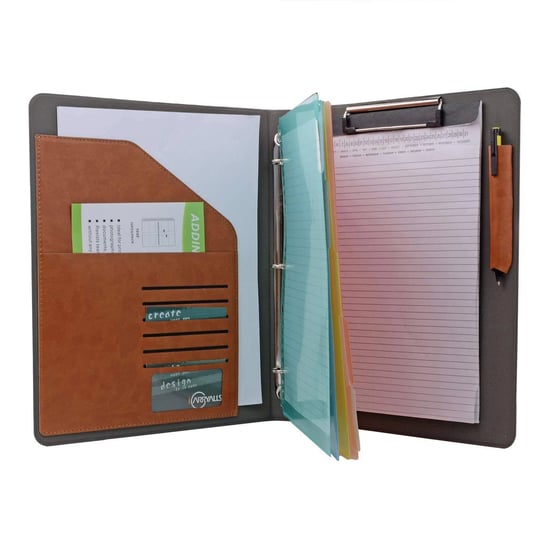 icarryalls-binder-portfolio-organizer-with-color-file-folders-business-and-interview-padfolio-with-4