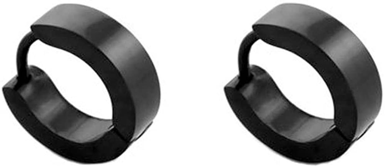 ijewelry2-black-stainless-steel-huggie-hoop-earrings-1