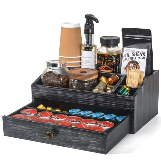 ikkle-wooden-coffee-station-organizer-with-drawer-rustic-coffee-bar-accessories-organizer-for-counte-1