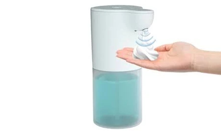 imountek-hands-free-350ml-automatic-foam-soap-dispenser-touchless-dispenser-in-bluewhite-small-1