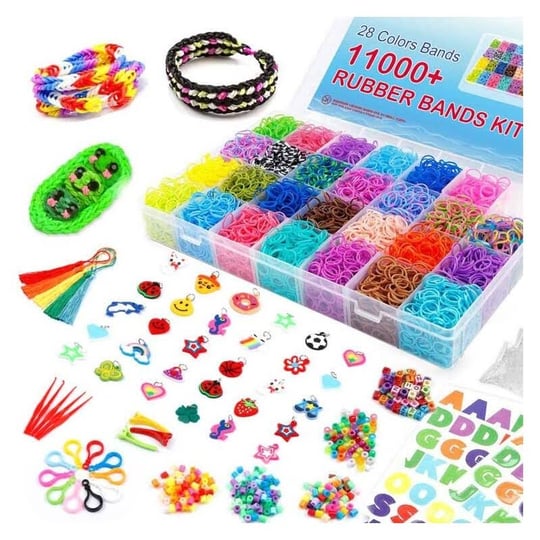 inscraft-11880-loom-bands-set-colorful-rubber-bands-in-28-colors-with-container-600-clips-200-beads--1