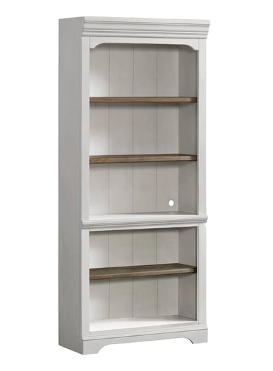 intercon-drake-home-office-rustic-white-and-french-oak-76-inch-bunching-bookcase-1