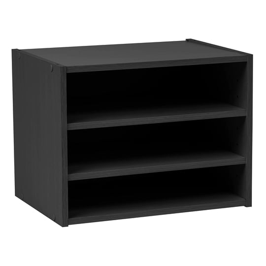 iris-tachi-modular-wood-storage-organizer-box-with-adjustable-shelves-black-1