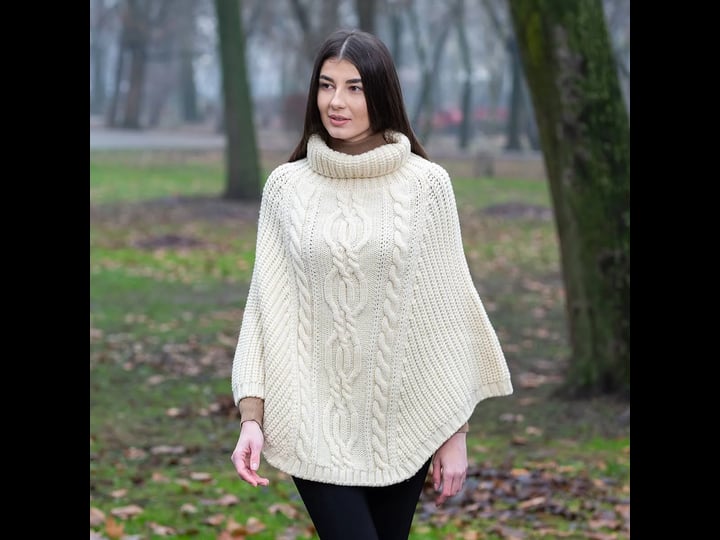 irish-shawl-merino-wool-aran-cable-stitch-ladies-poncho-1