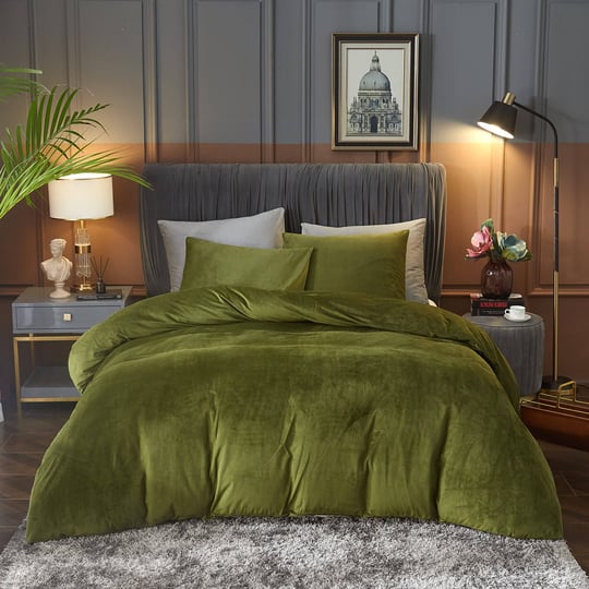ivellow-velvet-flannel-duvet-cover-king-size-olive-green-comforter-cover-ultra-soft-breathable-cozy--1
