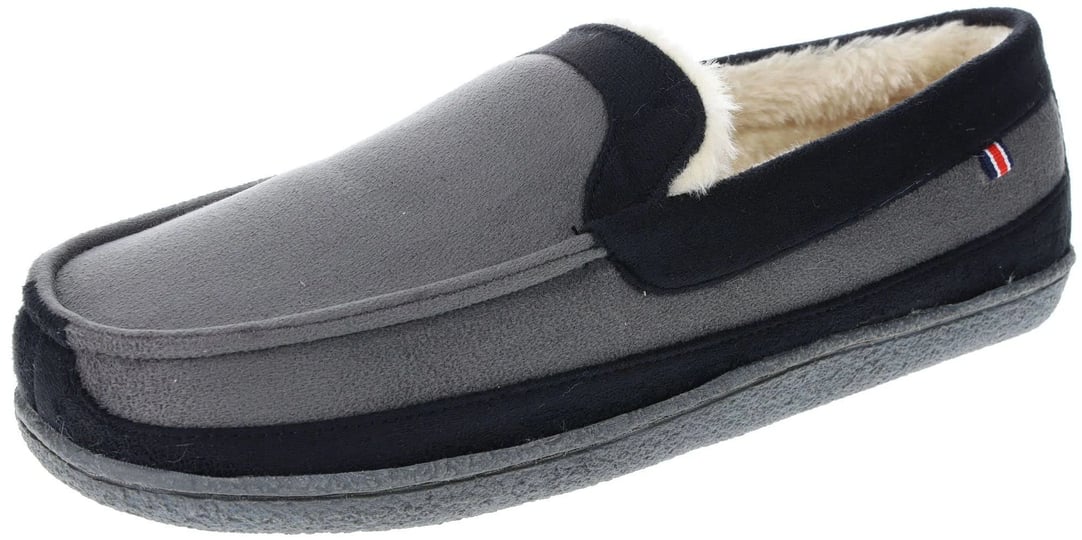 izod-mens-memory-foam-slipper-classic-two-tone-moccasin-xxl-size-13-grey-black-1