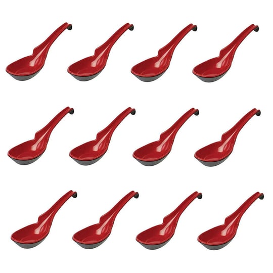 japanbargain-asian-chinese-melamine-ladle-style-soup-spoon-red-and-black-1