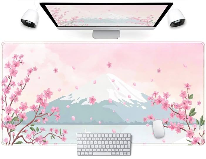 japanese-desk-mat-pastel-pink-cherry-blossom-mouse-pad-mt-fuji-japan-large-gaming-anime-mousepad-xxl-1