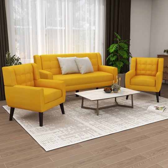 jerry-guo-modern-cotton-linen-upholstered-armchair-tufted-accent-chair-sets-yellow2chairsofa-1