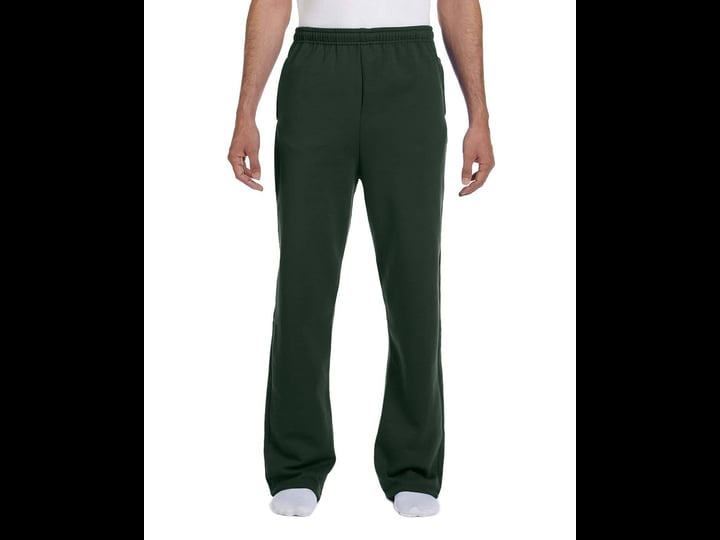 jerzees-8-oz-nublend-open-bottom-sweatpants-forest-green-s-1