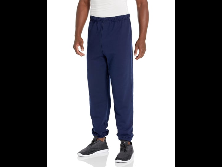 jerzees-mens-and-big-mens-fleece-elastic-bottom-sweatpants-size-xl-blue-1