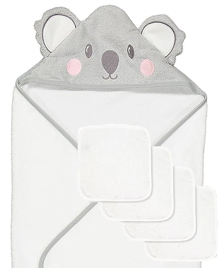jesse-lulu-baby-boys-and-girls-hooded-bath-towel-with-4-wash-cloths-gray-0-24-months-cotton-1