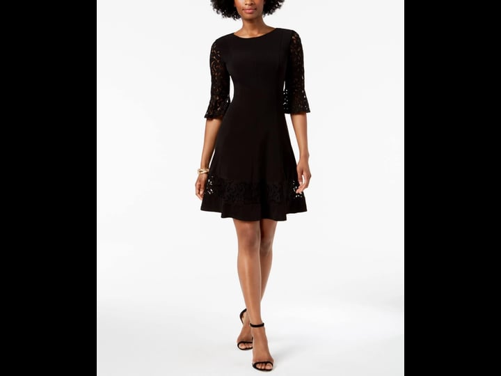 jessica-howard-lace-sleeve-a-line-dress-black-1
