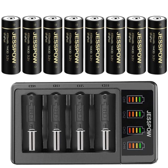 jesspow-14430-3-2-volt-rechargeable-solar-battery-with-charger-rechargeable-lifepo4-batteries-450mah-1