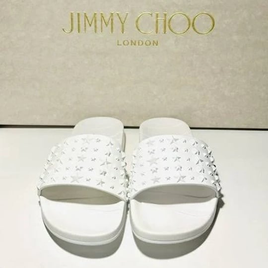 jimmy-choo-white-rey-slides-size-40-new-without-box-mens-1