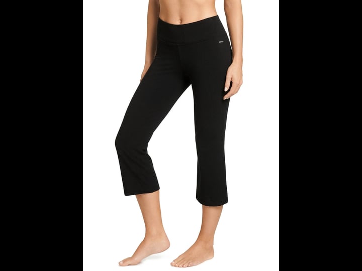 jockey-womens-flare-capri-leggings-black-size-s-1