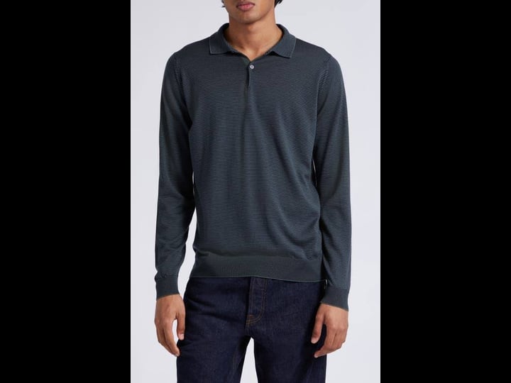 john-smedley-lockton-microstripe-long-sleeve-merino-wool-polo-in-highland-green-midnight-1